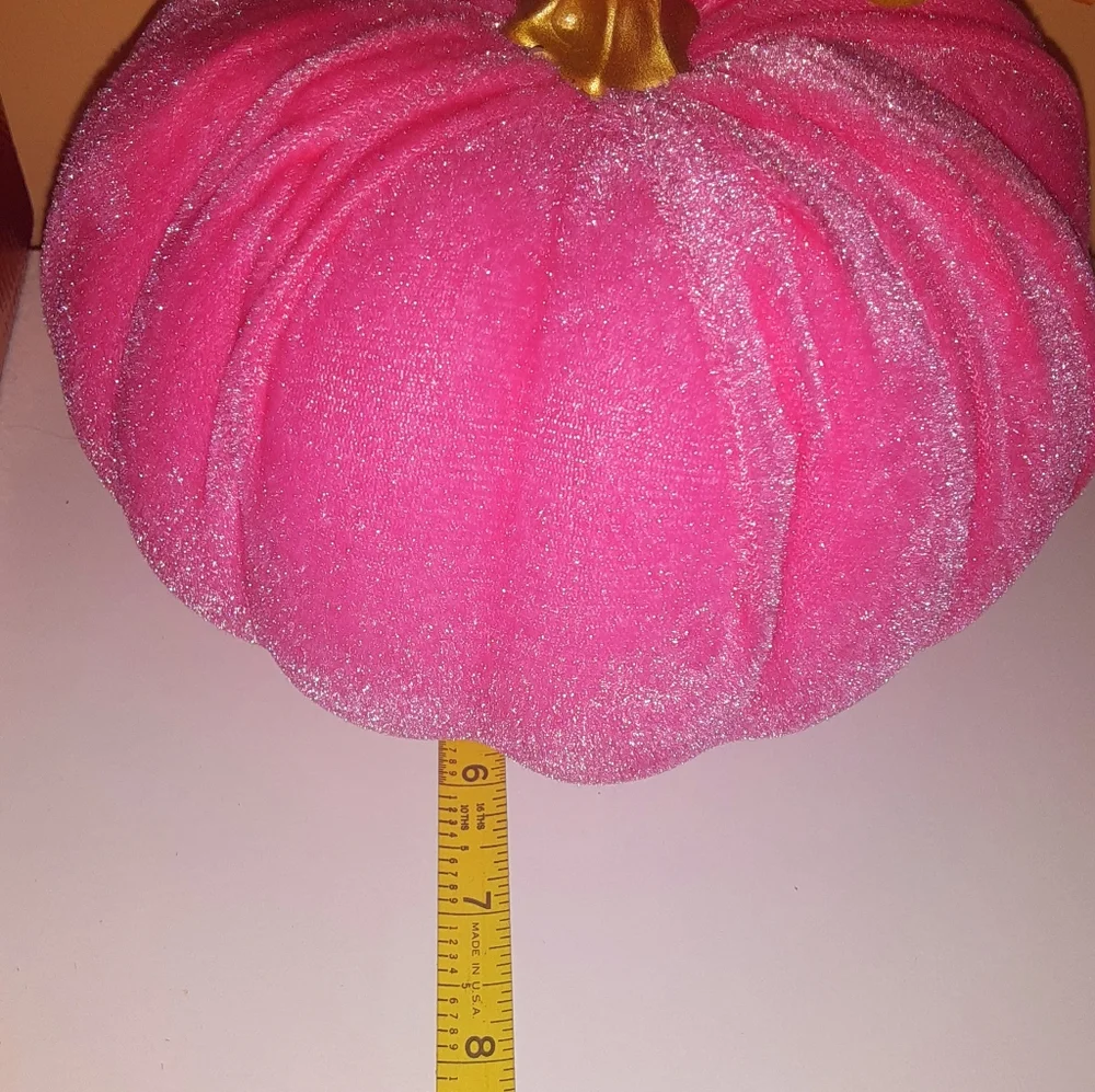 Fall Decoration Hot Pink Pumpkin 4pc Bundle